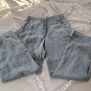 Athleta Retreat Linen Wide Legs Pants Size 0